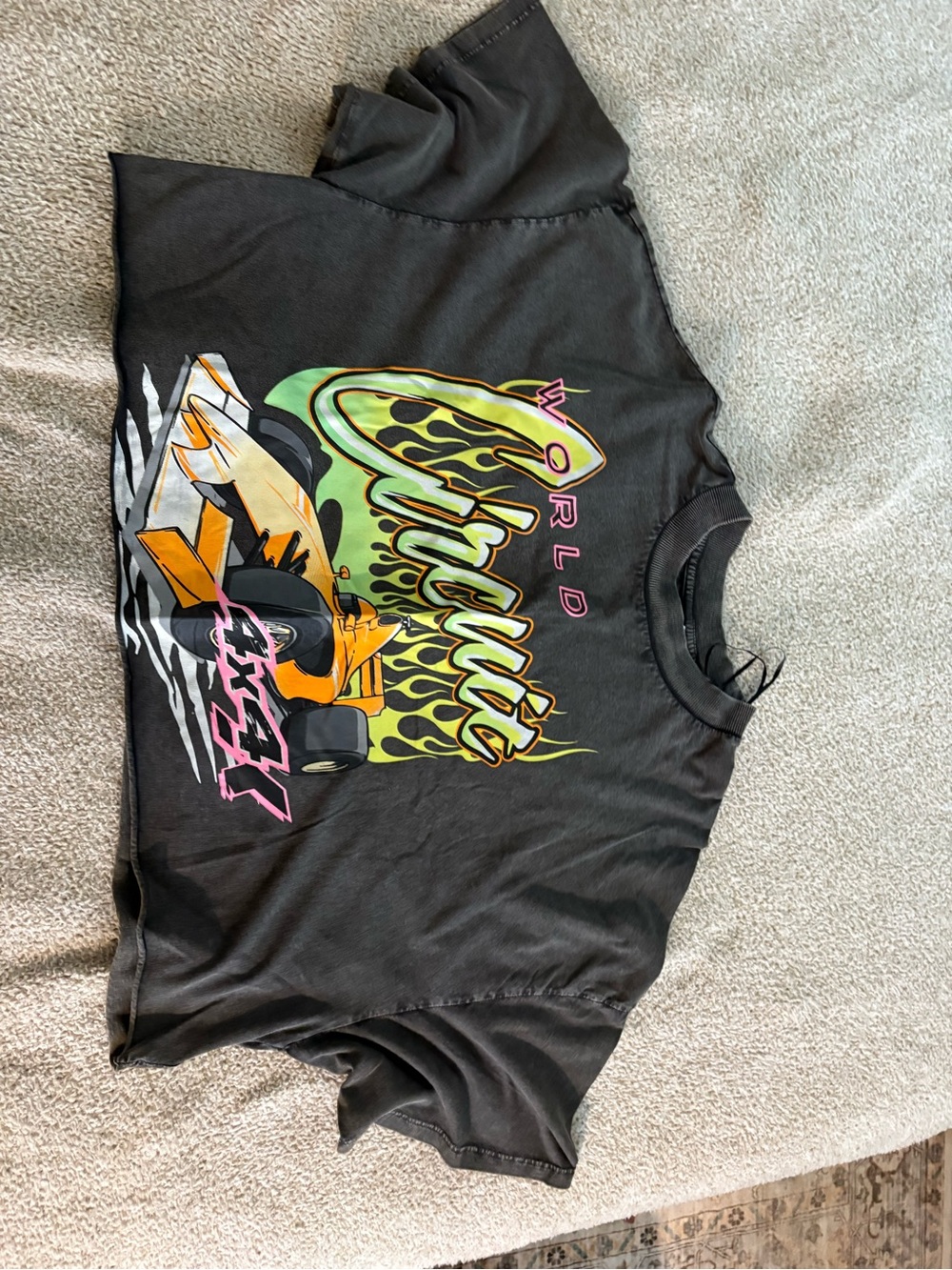 H&M Tee with Neon Racing Car Graphic